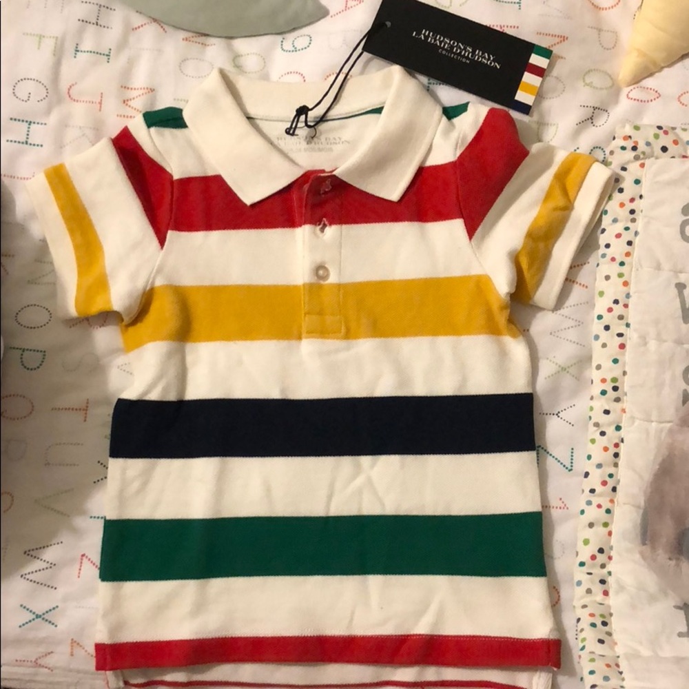 NWT Hudson Bay Striped Polo
